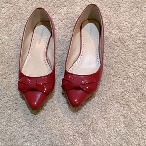 Adrienne Vittadini red patent leather slip on shoes size 7 great condition.
